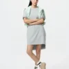 Oversized tweekleurige T-shirtjurk voor dames
