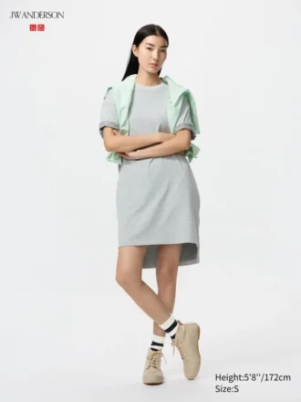 Oversized tweekleurige T-shirtjurk voor dames