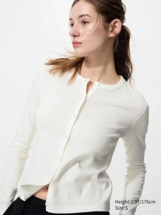 Pointelle-vest voor dames
