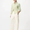 Premium Linen damesoverhemd | Gestreepte
