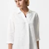 Premium Linen damesoverhemd met skipp kraag