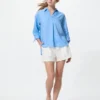 Premium Linen damesoverhemd met skipp kraag