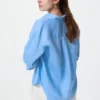Premium Linen damesoverhemd met skipp kraag