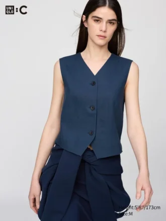 Premium Linen gilet voor dames