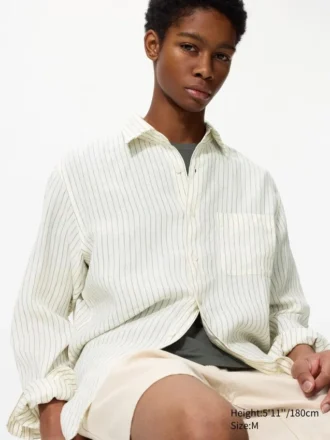 Premium Linen herenoverhemd | Gestreepte