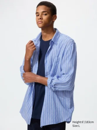 Premium Linen herenoverhemd | Gestreepte
