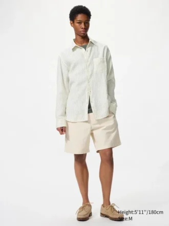Premium Linen herenoverhemd | Gestreepte