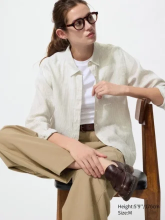 Premium Linen overhemd voor dames | Gestreepte