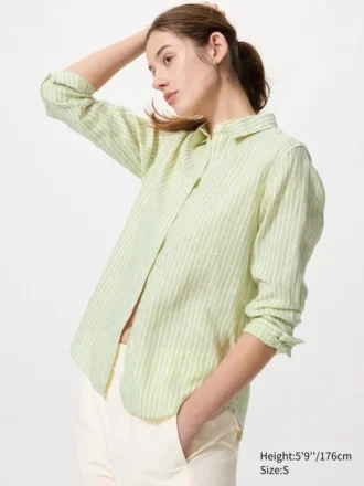 Premium Linen overhemd voor dames | Gestreepte