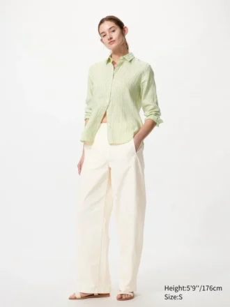 Premium Linen overhemd voor dames | Gestreepte