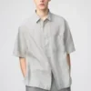 Premium Linen oversized herenoverhemd | Korte mouwen