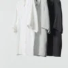 Premium Linen oversized herenoverhemd | Korte mouwen
