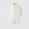 Premium Linen oversized herenoverhemd | Korte mouwen | Gestreepte