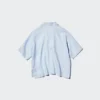 Premium Linen Skipper Boxy-overhemd voor dames | Korte mouwen