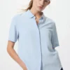 Rayon blouse met korte mouwen voor dames