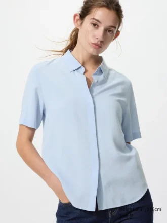 Rayon blouse met korte mouwen voor dames