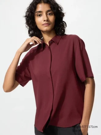 Rayon blouse met korte mouwen voor dames