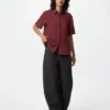 Rayon blouse met korte mouwen voor dames