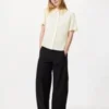 Rayon blouse met korte mouwen voor dames | Stippen