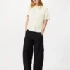 Rayon blouse met korte mouwen voor dames | Stippen