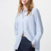 Rayonblouse voor dames | Gestreepte