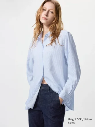 Rayonblouse voor dames | Gestreepte
