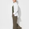 Rechte broek van crêpe jersey voor dames
