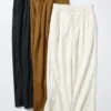Rechte broek van linnenmix voor dames
