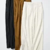 Rechte broek van linnenmix voor dames
