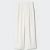 Rechte broek van linnenmix voor dames
