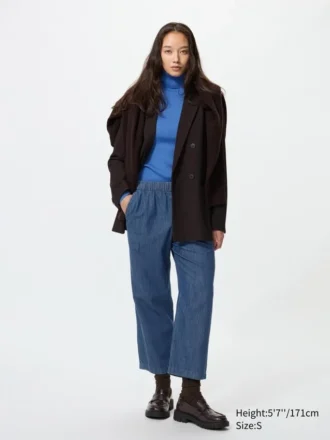 Relaxte katoenbroek voor dames | Denim