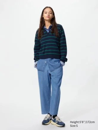 Relaxte katoenbroek voor dames | Denim