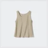 Satijnen blouse voor dames | Mouwloos