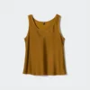 Satijnen blouse voor dames | Mouwloos