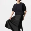 Seersucker-blouse met volume voor dames