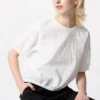 Seersucker-blouse met volume voor dames