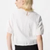 Seersucker-blouse met volume voor dames