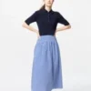 Seersucker-rok met volume voor dames | Gingham