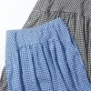 Seersucker-rok met volume voor dames | Gingham