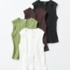 Shell-top met opening aan de voorkant voor dames