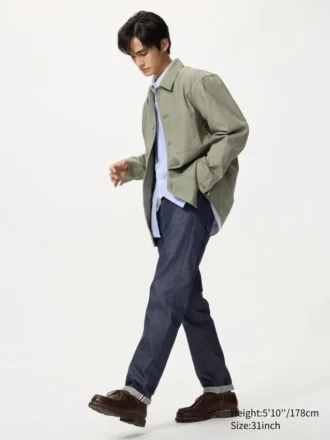 Slim straight jeans voor heren | Selvedge