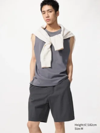 Stretch Easy-Shorts voor heren | Seersucker | 20 cm