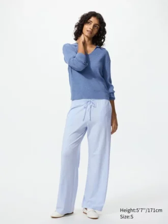 Stretch jersey Easy-broek voor dames | Katoenmix