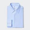 Super Non-Iron Jersey Slim-fit overhemd voor heren | Normale kraag | Gestreepte