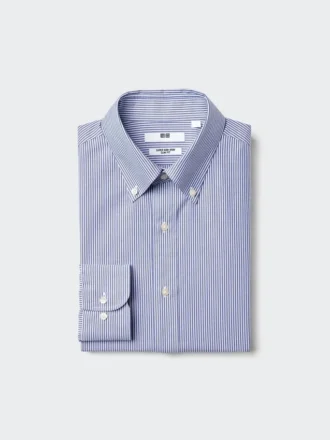 Super strijkvrij slim fit herenoverhemd | Button-down kraag | Gestreepte