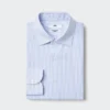 Super strijkvrij slim fit herenoverhemd | Spreidkraag | Gestreepte
