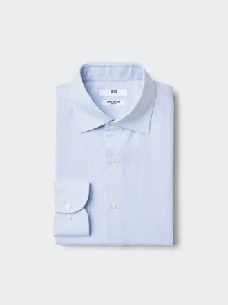 Super strijkvrij slim fit herenoverhemd | Spreidkraag | Gestreepte