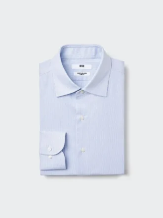 Super strijkvrij slim fit herenoverhemd | Spreidkraag | Gestreepte