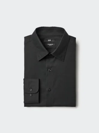 Super strijkvrij slim fit herenoverhemd | Standaard kraag