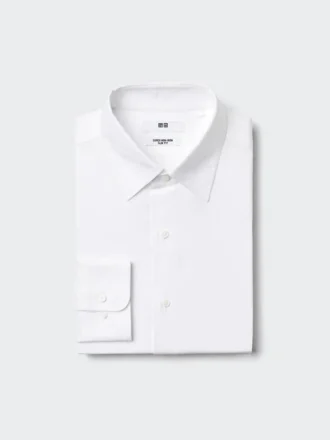 Super strijkvrij slim fit herenoverhemd | Standaard kraag